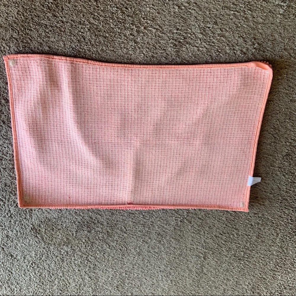 Peach Coral Bathroom Textured Rug 32.5” x 21”
